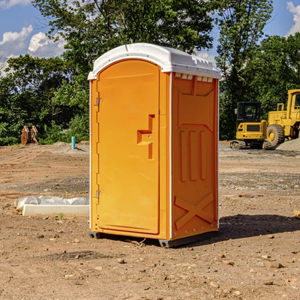 can i customize the exterior of the porta potties with my event logo or branding in Unity WI